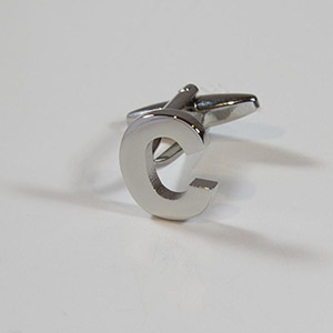 Gemelli Cufflink Letter C 100% Ottone